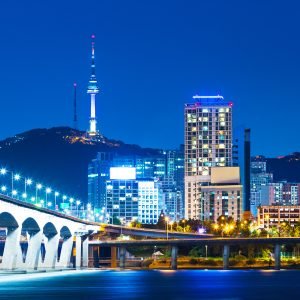 Han River and Bridge in Seoul